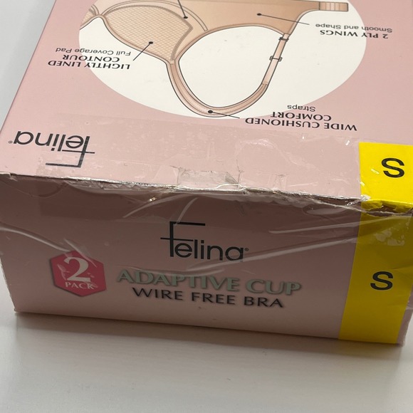 Felina Adaptive Cup Wire Free Bra 2 Pack Nude Size Small - Picture 8 of 8